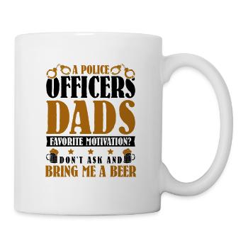 Polizei Polizist Polizeibeamte - Tasse - Weiß - Rechts