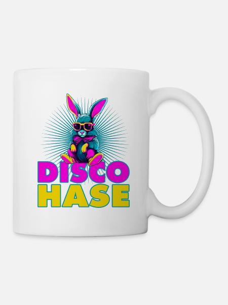 Disco Hase Tanz Tanzen - Tasse - Weiß