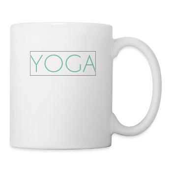 Lettrage yoga - Mug blanc - blanc - Droite
