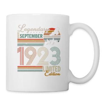 September 1923 Originelle Geburtstagsgeschenkidee - Tasse - Weiß - Rechts