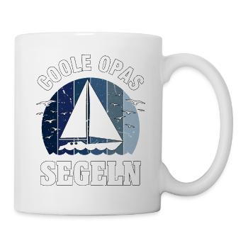 Segeln Segler Segelboot Boot Opa Vatertag Geschenk - Tasse - Weiß - Rechts