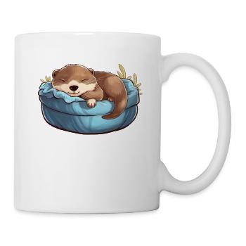Offizielles Schlafshirt Otter Schlafanzug Seeotter - Tasse - Weiß - Rechts