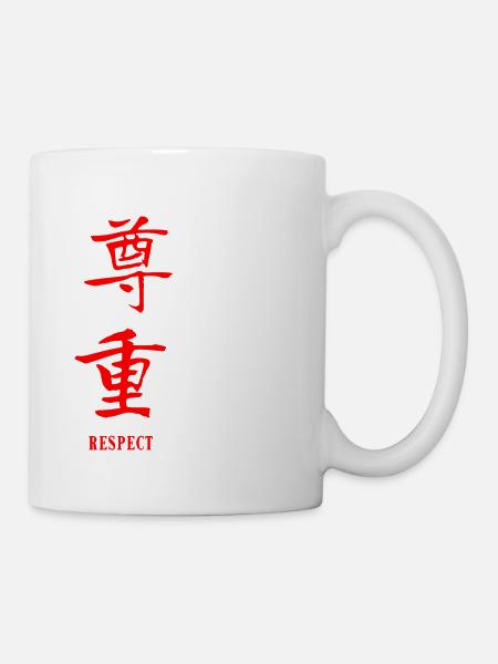 Respekt auf Chinesisch - Tasse - Weiß