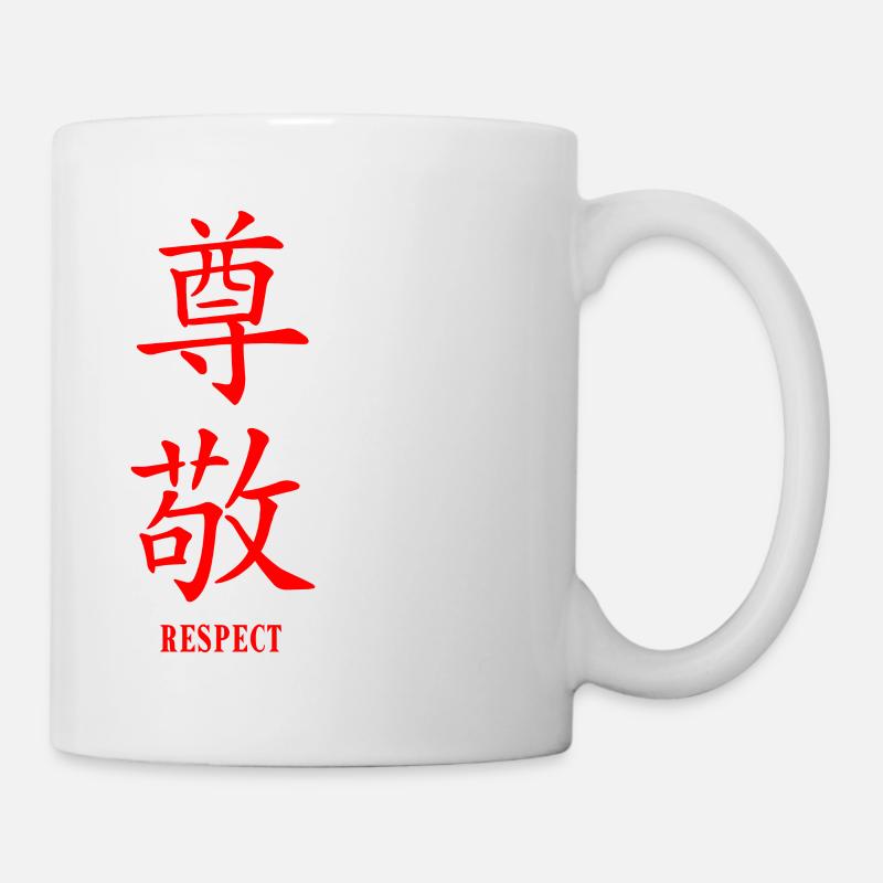 Respekt auf Japanisch - Tasse - Weiß