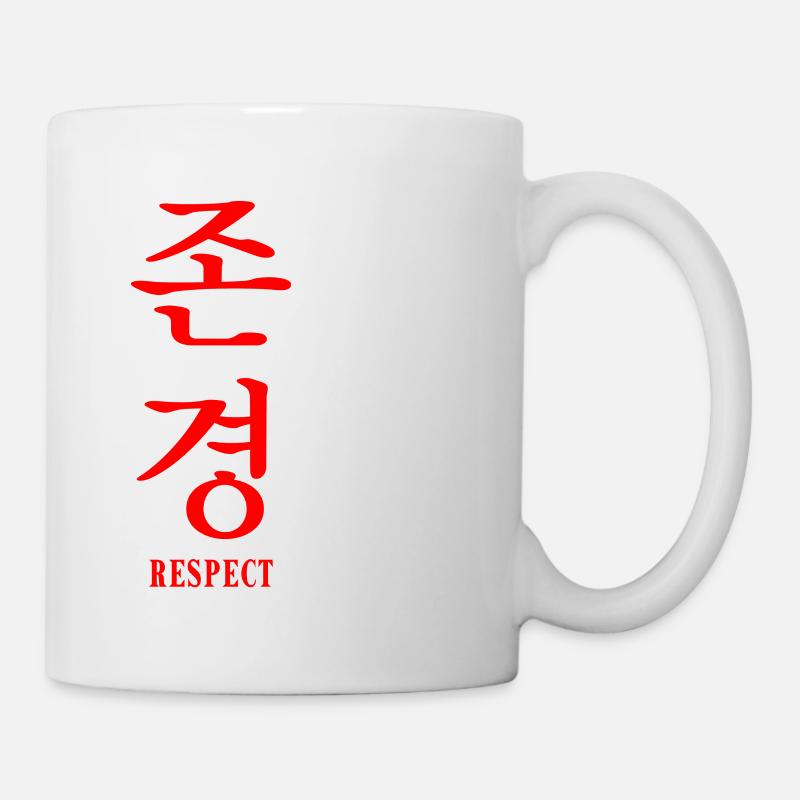 Respekt auf Koreanisch - Tasse - Weiß