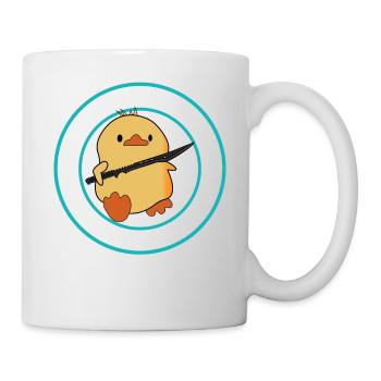I choose violence - lustige Ente mit Schwert - Tasse - Weiß - Rechts
