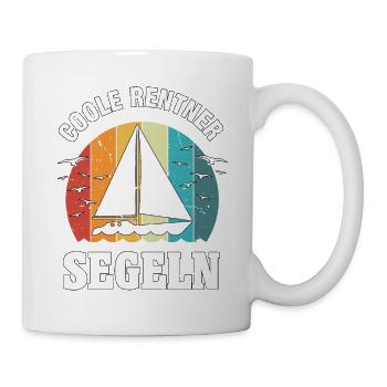 Coole Rentner Segeln Segler Segelboot Geschenk - Tasse - Weiß - Rechts