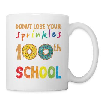Donut Perdez vos paillettes 100e jour d’école 3 - Mug blanc - blanc - Droite