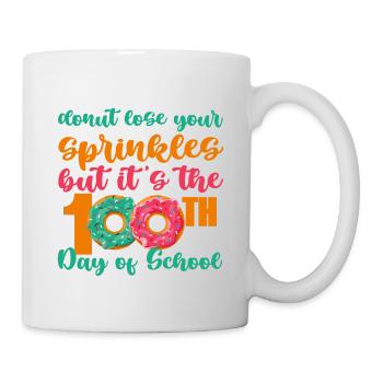 Donut Lose Your Sprinkles 100e jour d’école 4 - Mug blanc - blanc - Droite