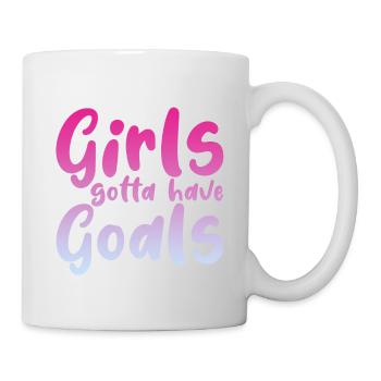 Les filles doivent avoir des objectifs - Mug blanc - blanc - Droite