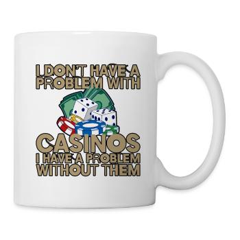 Je n’ai pas de problème avec les casinos 4 - Mug blanc - blanc - Droite