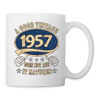 66. Geburtstag 1957 66er Guter Jahrgang - Tasse - Weiß - Rechts