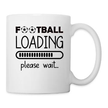 Chargement de football s’il vous plaît attendre Dictons de football - Mug blanc - blanc - Droite