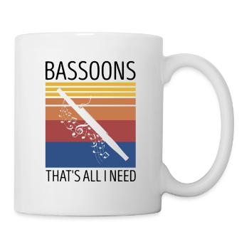 Basson Orchesta design pour bassonistes - Mug blanc - blanc - Droite