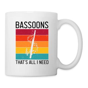 Bassoonist design for woodwind orchestra - Mug - white - Right
