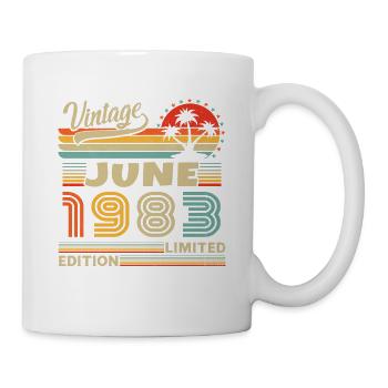 June 1983 Vintage Born in June 1983 Anniversary - Mug - white - Right