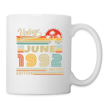 June 1992 Vintage Born in June 1992 Anniversary - Mug - white - Right