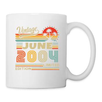 2004 Juin Vintage Nées En Juin 2004 Anniversaire - Mug blanc - blanc - Droite