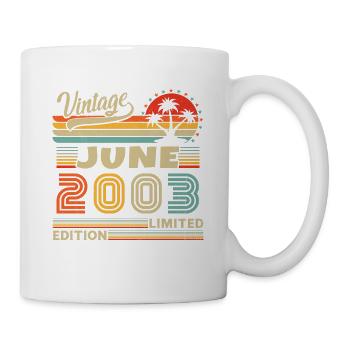 2003 Juin Vintage Nées En Juin 2003 Anniversaire - Mug blanc - blanc - Droite