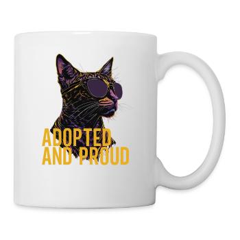Bunte Neon-Adoptivkatze - Tasse - Weiß - Rechts