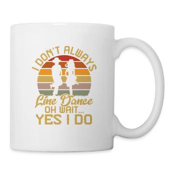 Je ne fais pas toujours de danse en ligne, oh attendez... Oui, je fais un gilet - Mug blanc - blanc - Droite