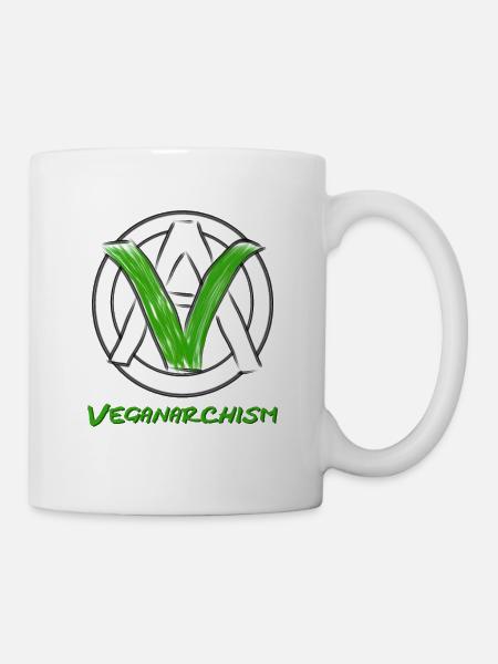 Veganarchism - Tasse - Weiß