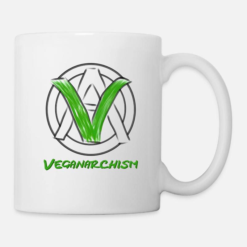 Veganarchism - Tasse - Weiß