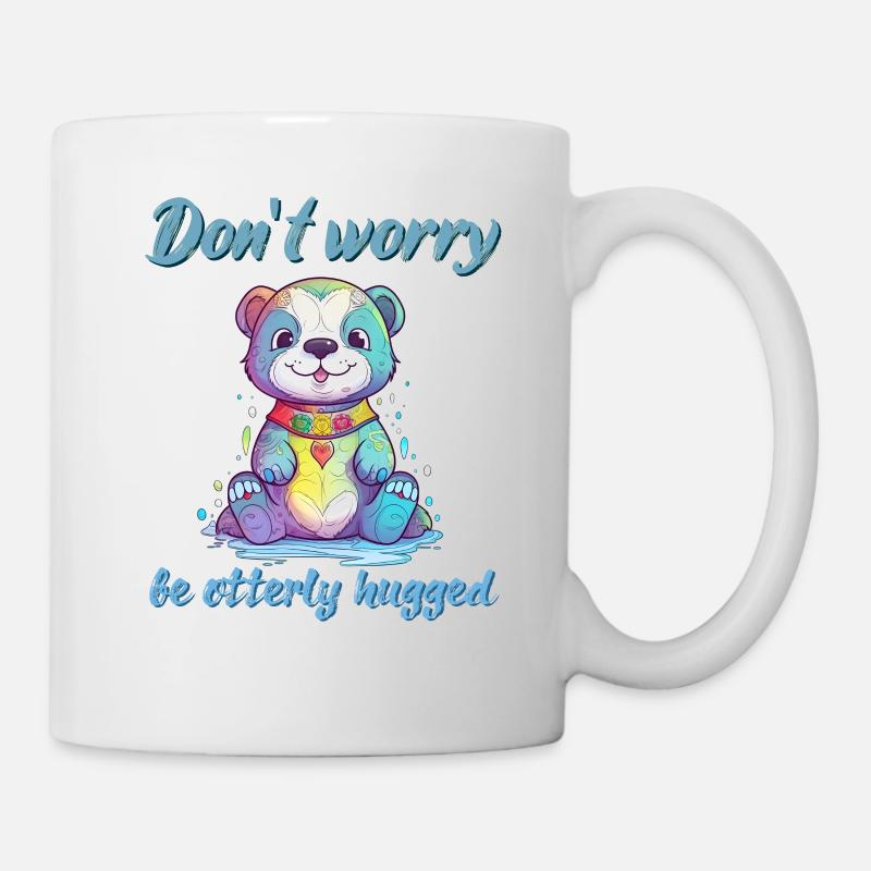 Otterly hugged - Tasse - Weiß