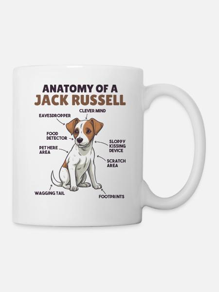 Explication du chien Anatomie d’un Jack Russell - Mug blanc - blanc
