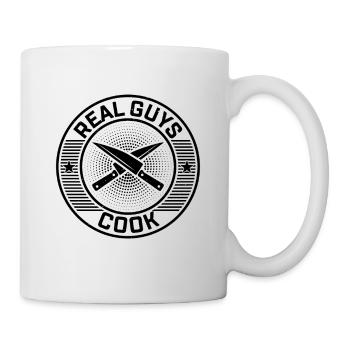 Real Guys Cook Chef Cook Tools Culinary Kitchen Ch - Tasse - Weiß - Rechts
