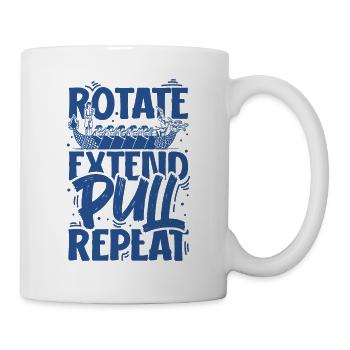 Rotate Extend Pull Repeat - Drachenboot - Tasse - Weiß - Rechts