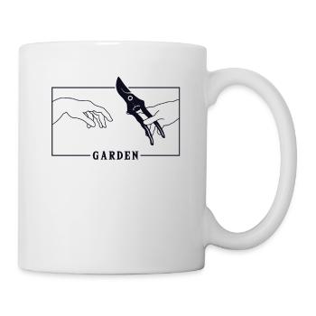 Michelangelo Creation of Adam Garden Gartenbau - Tasse - Weiß - Rechts