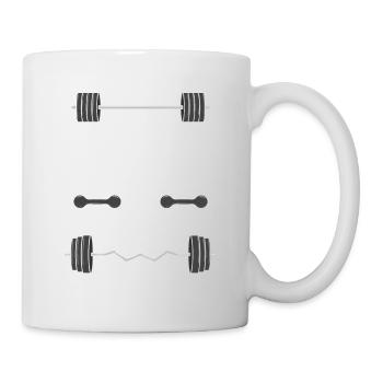 Schule ist wichtig, aber Muskeln sind noch wichtig - Tasse - Weiß - Rechts