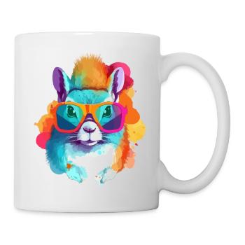 Tim das Brillenhörnchen - Tasse - Weiß - Rechts