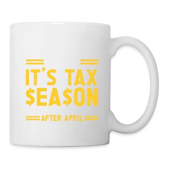 Saison des impôts Journée de l’impôt sur les dons de comptables CPA - Mug blanc - blanc - Droite