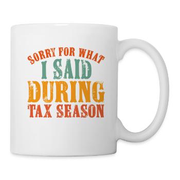 Saison des impôts Journée de l’impôt sur les dons de comptables CPA - Mug blanc - blanc - Droite