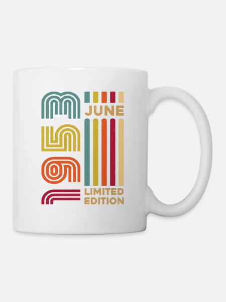 Juin 1953 Vintage Nées En Juin 1953 Anniversaire - Mug blanc - blanc
