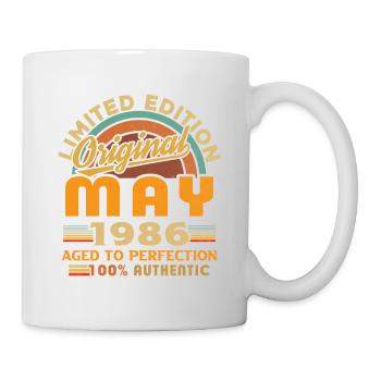Mai 1986 Vintage Nées En Mai 1986 Anniversaire - Mug blanc - blanc - Droite