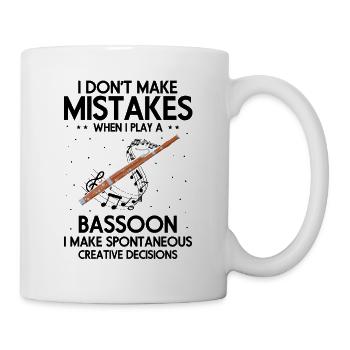 Basson Orchesta design pour bassonistes - Mug blanc - blanc - Droite
