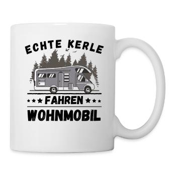 Echte Kerle fahren Wohnmobil Camping Camper - Tasse - Weiß - Rechts