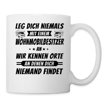 Wohnmobil Wohnmobilbesitzer Camping Camper Idee - Tasse - Weiß - Rechts