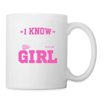 I Know I Play Like A Girl Try To Keep Up Player La - Tasse - Weiß - Rechts
