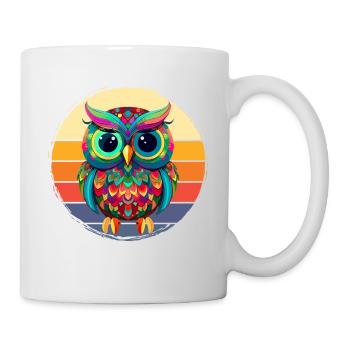 Streetart Eule für eine Street Art Fans Künstler - Tasse - Weiß - Rechts