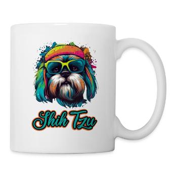 Shih Tzu Hund Hunderasse Löwenhund - Tasse - Weiß - Rechts