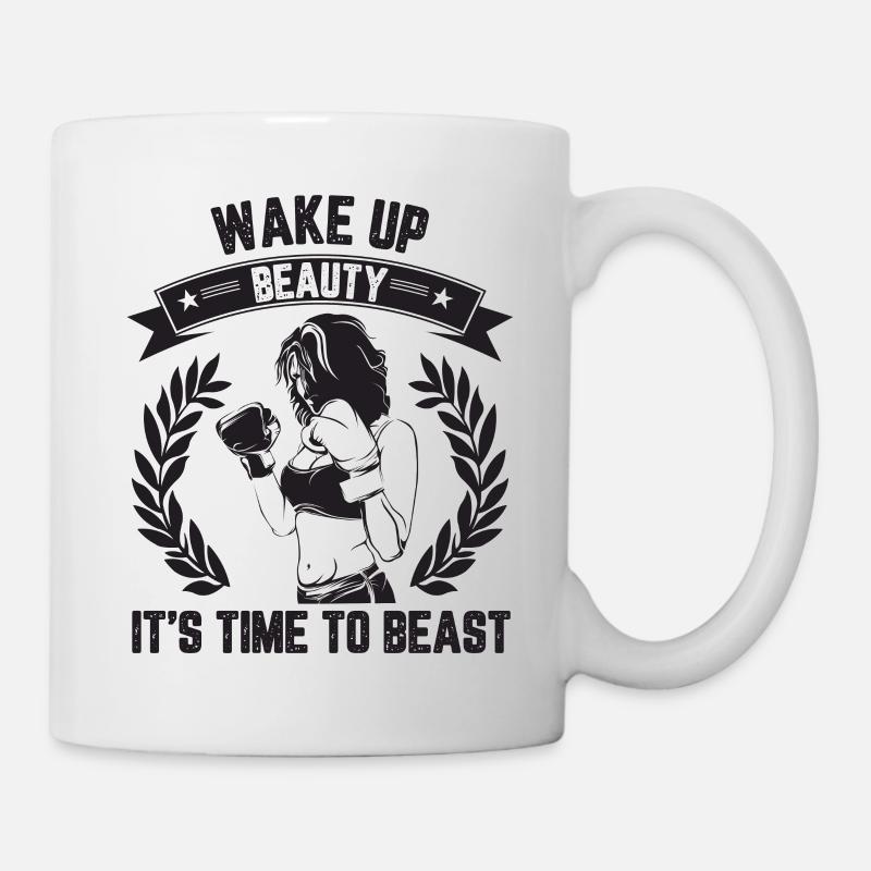 Réveillez-vous beauté son temps de battre - Mug blanc - blanc