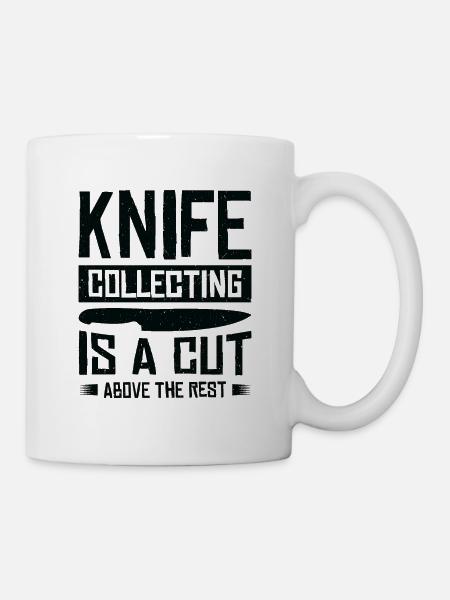 Messersammler Messer Sammeln - Tasse - Weiß