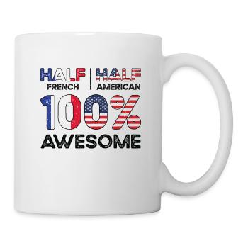 Nés : Français, France, Américain, USA - Mug blanc - blanc - Droite
