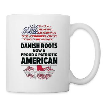 Né: Danois, Danemark, Américain, États-Unis - Mug blanc - blanc - Droite