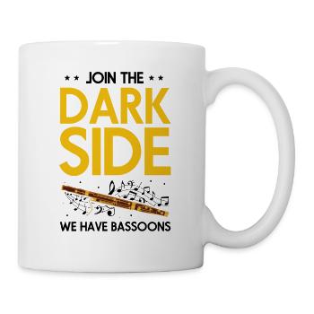 Instrument à vent en bois et instrument à vent basson - Mug blanc - blanc - Droite