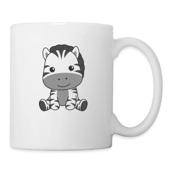 Zebra cute animals for kids manga zebras - Mug - white - Right